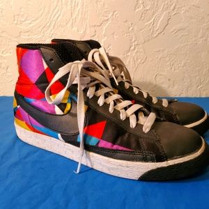Rainbow Satin Nike Blazer Hi Tops